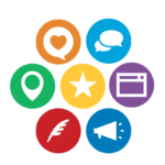 Icon wheel of business marketing apps